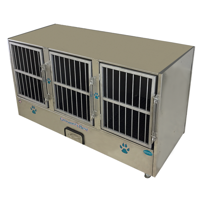 Groomer's Best 3 Unit Cage Bank