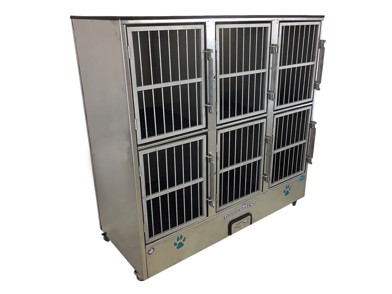 Groomer's Best 6 Unit Cage Bank