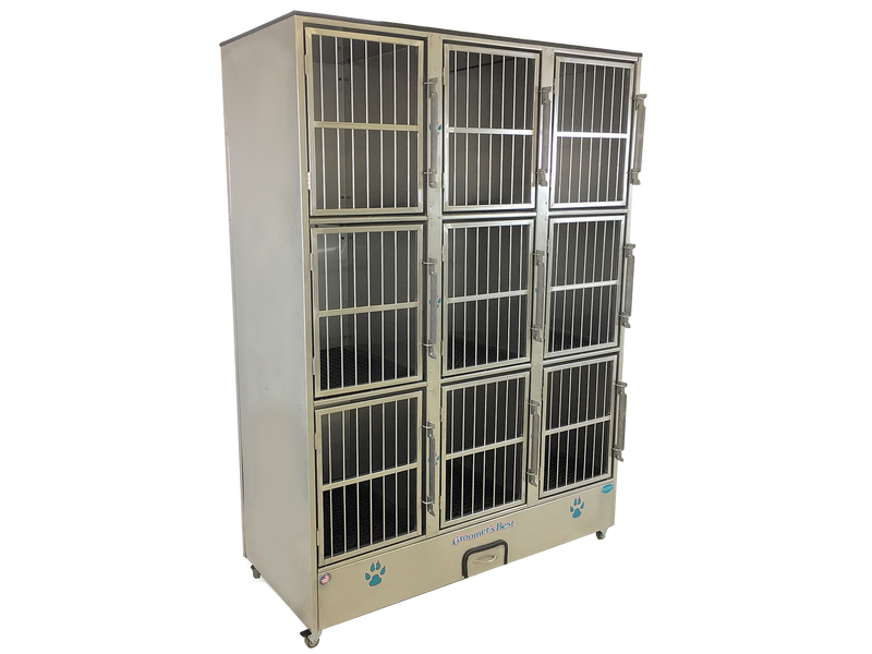 Groomer's Best 9 Unit Cage Bank