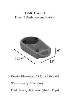 Dakota Dine N Dash – Feeding and Watering System-Dakota