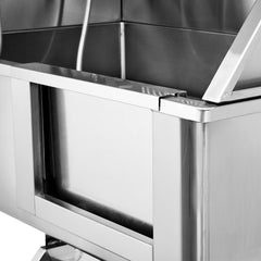 VEVOR 62" Pet Dog Bathing Station w/Stairs, Professional Stainless Steel Dog Grooming Tub w/ Soap Box, Faucet,Rich Accessory,Bathtub for Pets at Home