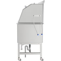 VEVOR Dog Grooming Tub, 62" R Pet Wash Station, 304 Stainless Steel Pet Grooming Tub Rated 661LBS Load Capacity, Non-Skid Dog Washing Station Comes with Ramp, Faucet, Sprayer and Drain Kit-Grooming Tub-VEVOR